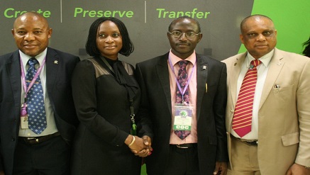 L-R: Computer System and Network Engineer, Covenant University (CU), Prof. Samuel John; Adviser, Ivory Banking, Heritage Banking Company Limited, Titilayo Babaoye; Chairman, Planning Committee, Prof. Olawale Daramola and Dean, College of Science and Technology, CU, Prof. Chinedu Shalom, during the Covenant University’s International Conference on African Development Issues at the University’s Campus in Ota, Ogun State on Wednesday